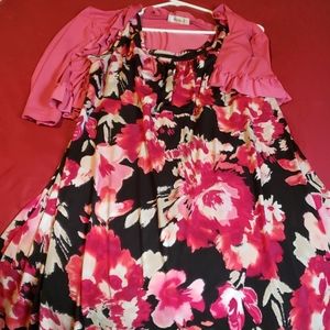 Dressbarn 2 piece abstract floral dress